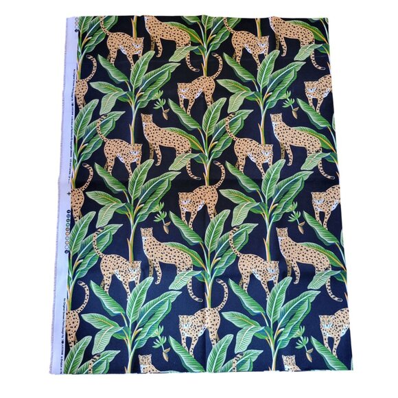 Richloom Other - Richloom Solarium Original Screen Print Design Leopard Jungle Print Fabric USA